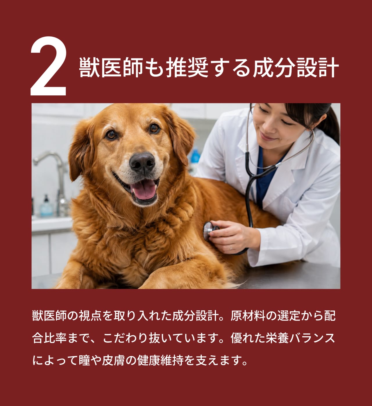 こだわり2 獣医師も推奨する成分設計